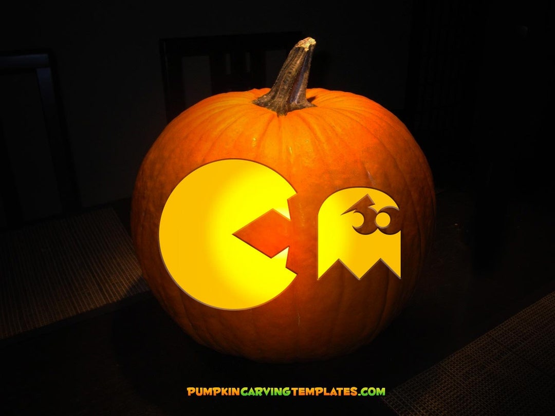 PUMPKIN CARVING TEMPLATE Instant Digital Download Print at