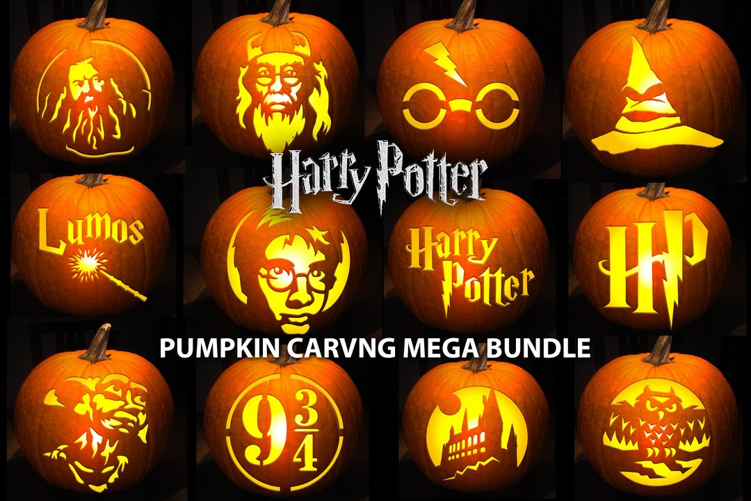 PUMPKIN CARVING TEMPLATE Bundle Instant Digital Download Print