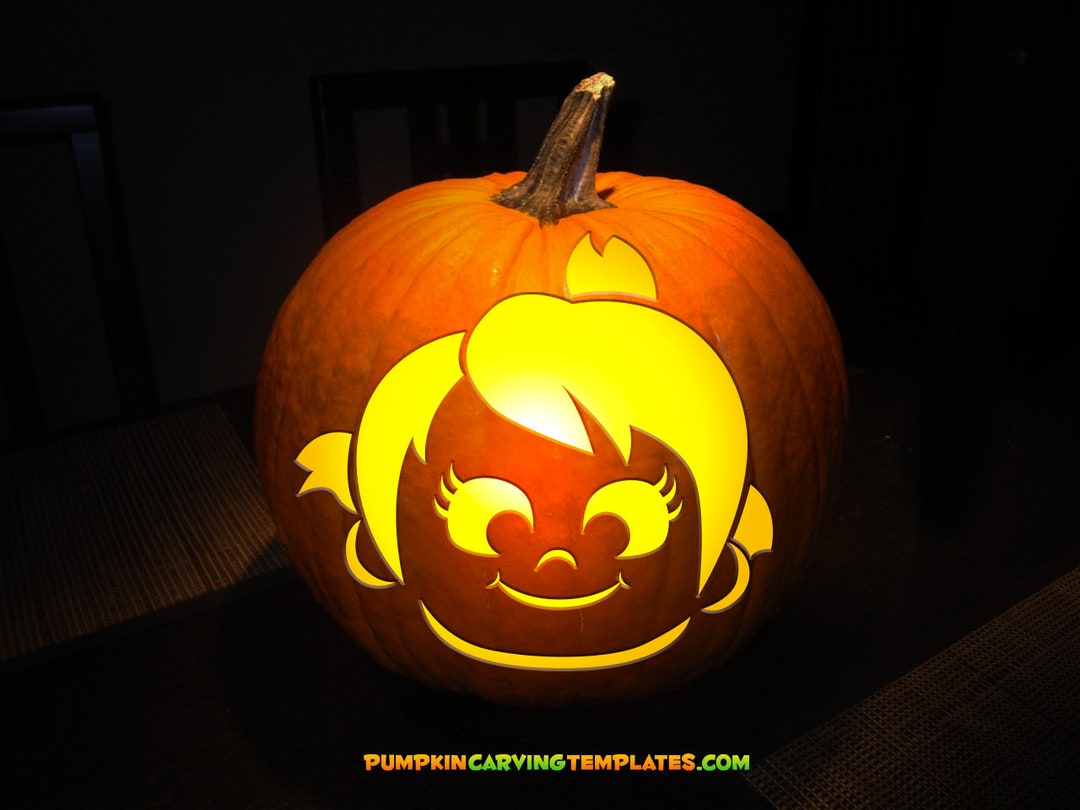 PUMPKIN CARVING TEMPLATE Instant Digital Download Print at