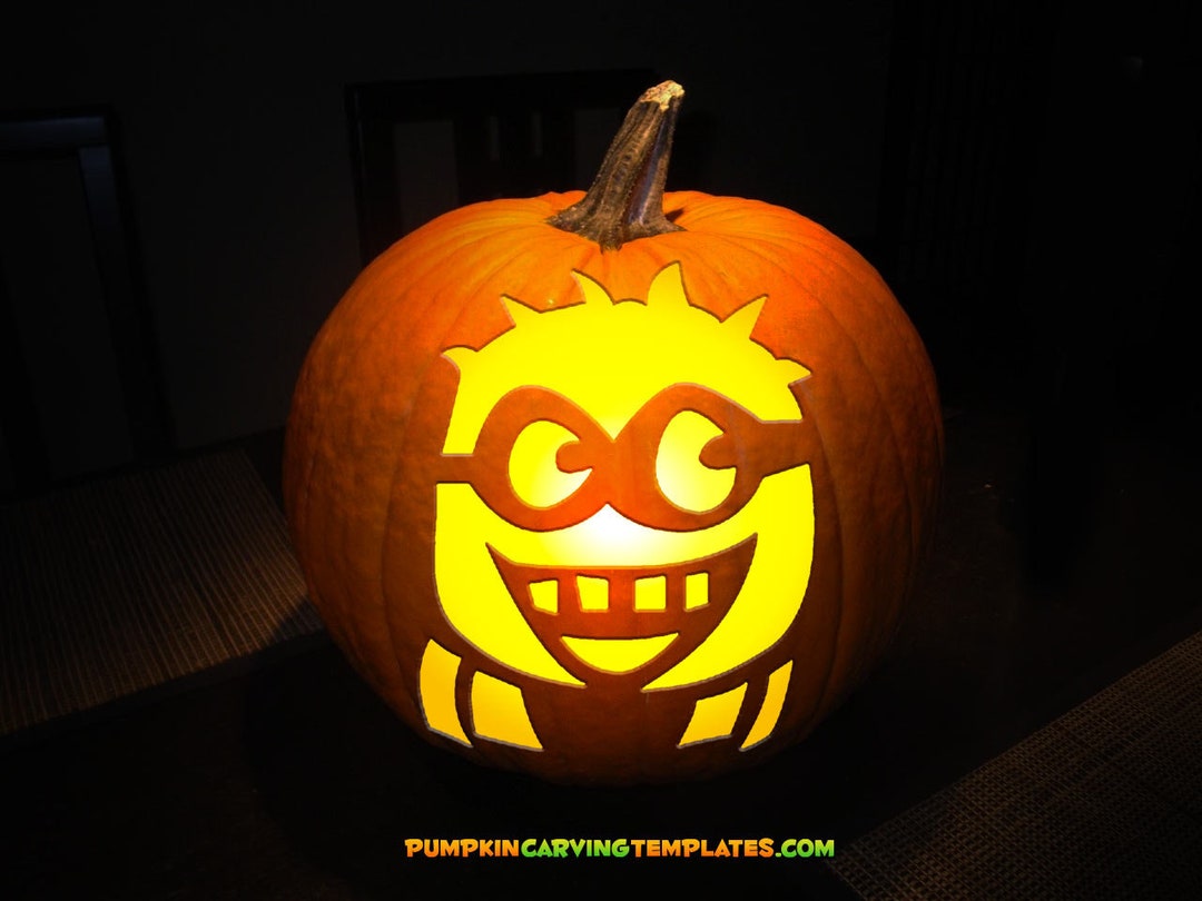 PUMPKIN CARVING TEMPLATE Instant Digital Download Print at