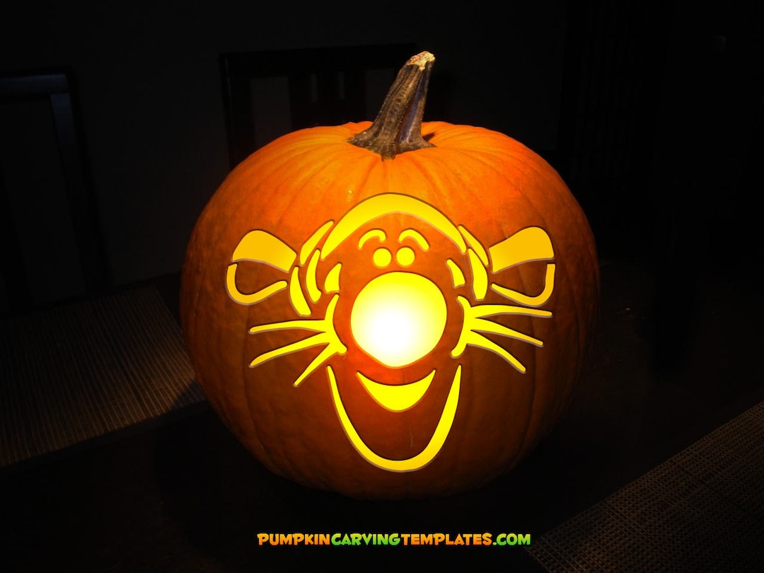 PUMPKIN CARVING TEMPLATE Instant Digital Download Print at