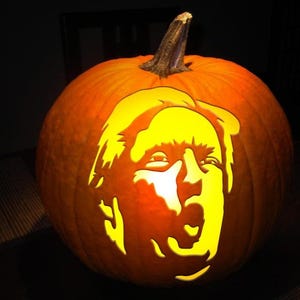 PUMPKIN CARVING TEMPLATE Stencil Instant Digital Download Print at Home Today Halloween Fun for Whole Family Easy to Use 136