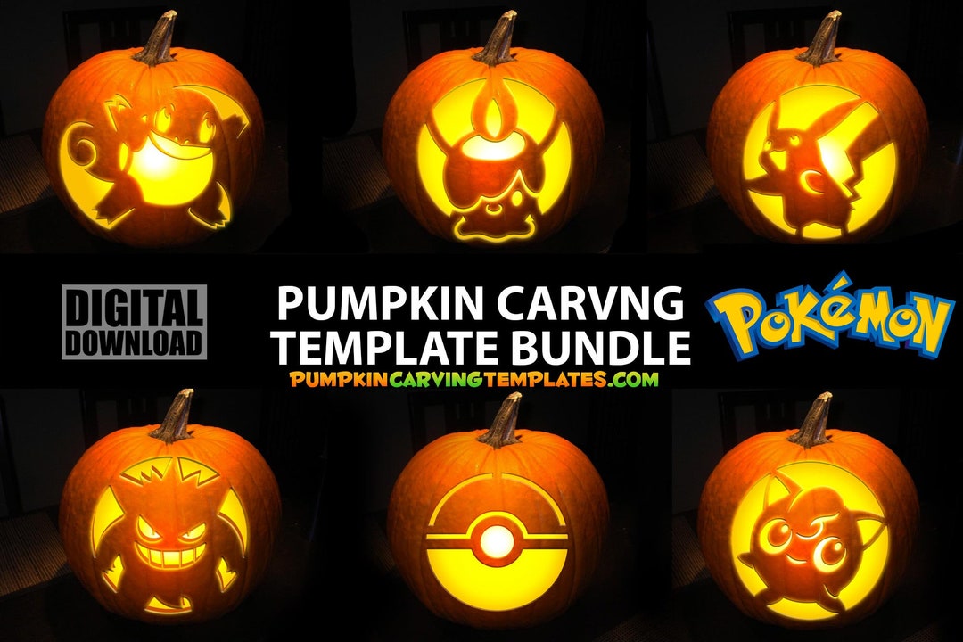 PUMPKIN CARVING TEMPLATE Bundle Instant Digital Download Print