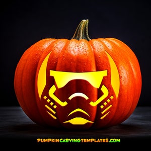 PUMPKIN CARVING TEMPLATE Stencil Instant Digital Download Print at Home ...