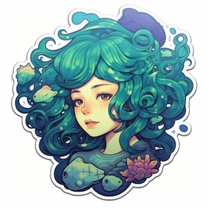 Marine Serenity Anime Girl Sticker
