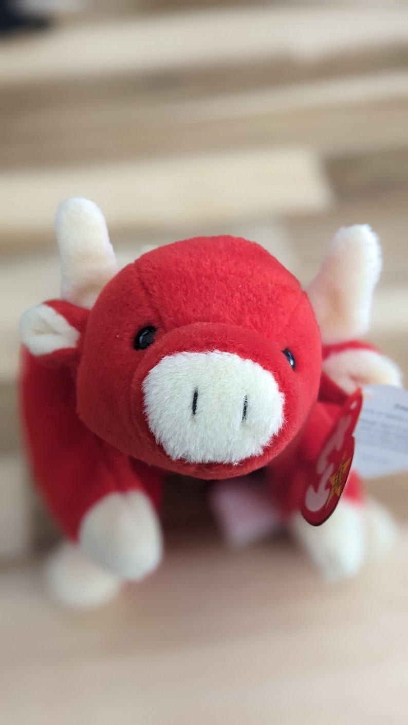 Ty Beanie Babies Snort the Bull Rare - Etsy