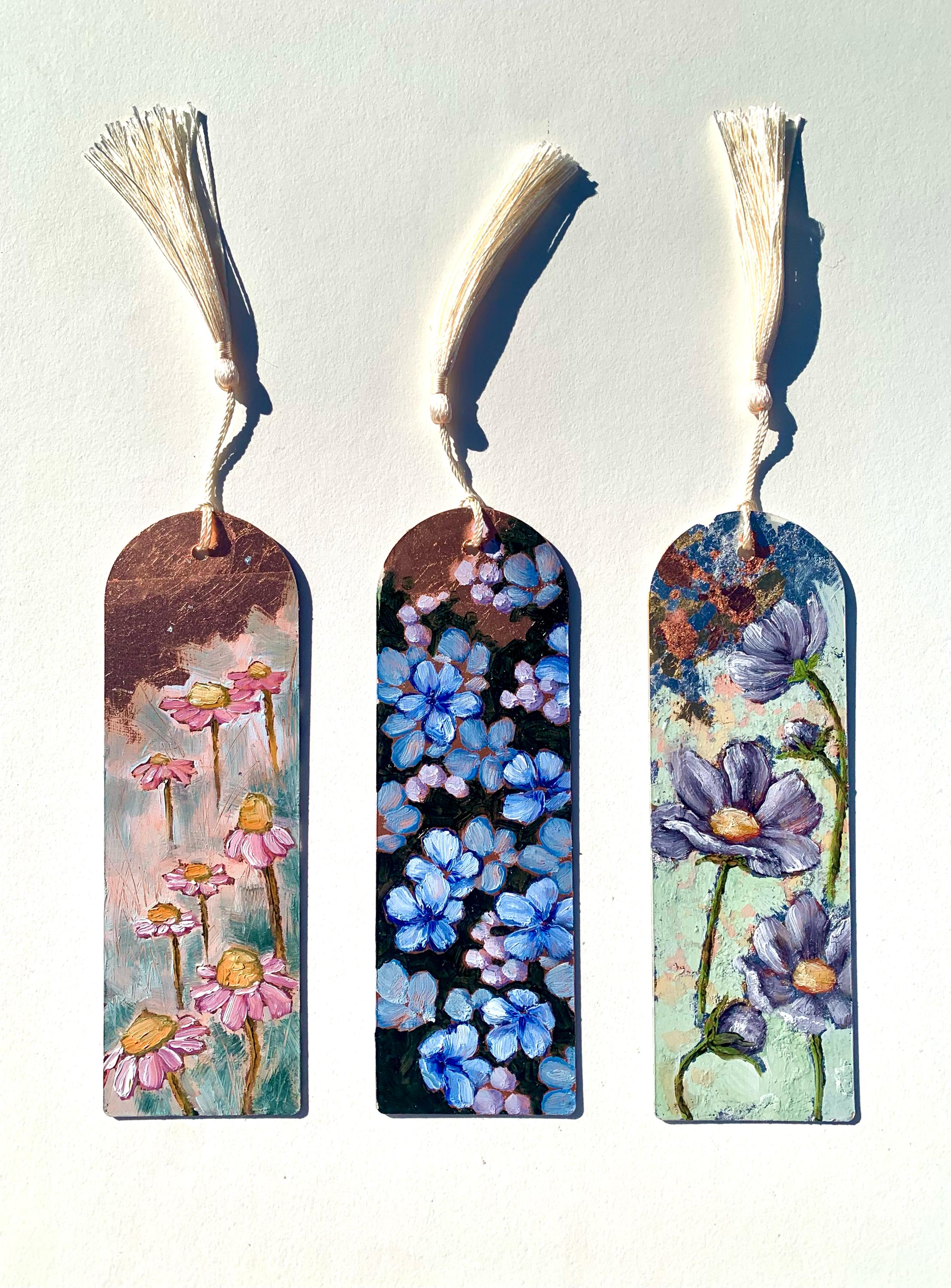 Bookmark | Hand Painted Floral | Gift for Book Lovers | Teacher Gift - Etsy