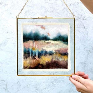 Gerahmtes Ölbild | “Sterne des Morgens” | Original Kunstwerk | Gold Rahmen