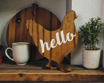 Funny Chicken Allowance Sign | Rustic Farmhouse Kitchen Decor