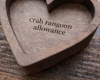 Engraved Wooden Heart Dish | Funny Anniversary Gift