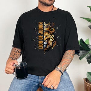 Lion of Judah Christian Shirts Christian Gifts Jesus Shirt Christian Apparel Faith Shirt Christian Merch Mens Christian Shirt Comfort Colors