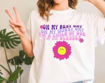 Child of God Graphic Tee: Comfort Colors Christian Shirt