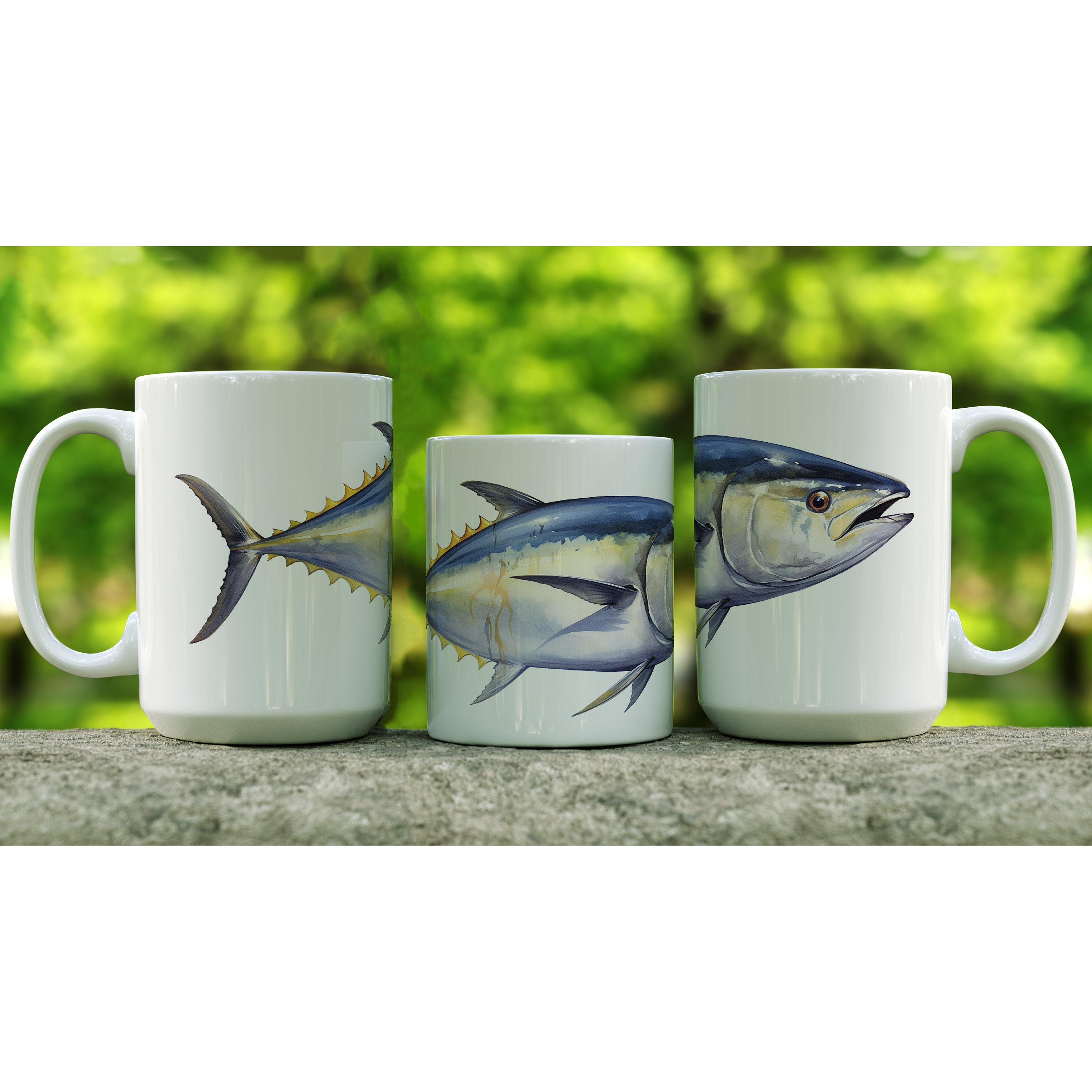 Salt Water Fishing Tuna Coffee Mug, Offshore Fishing Mug, Tuna Coffee