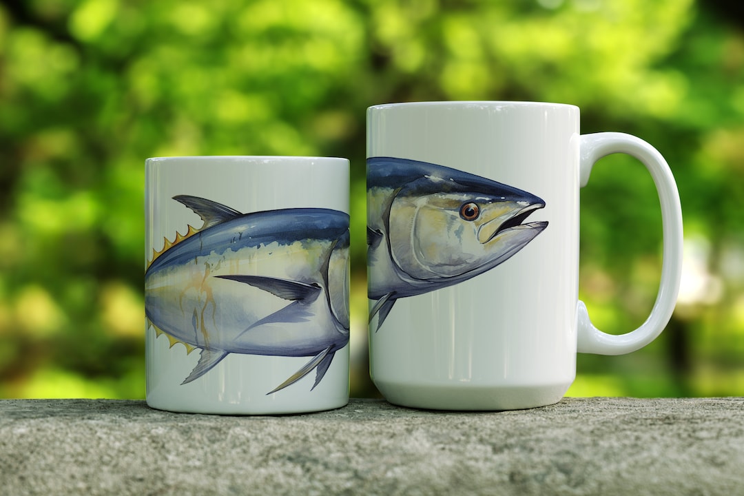 Salt Water Fishing Tuna Coffee Mug, Offshore Fishing Mug, Tuna Coffee