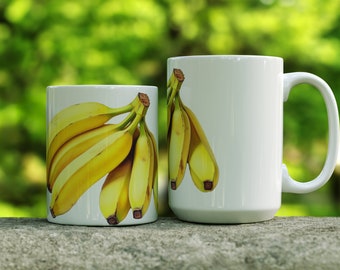 Banana Bunch  Coffee Mug | Bananas Coffee Mug | Banana Mug | Bananas Cup | Bananas Coffee Cup | Banana Gift | Bananas Gift | 11oz or 15oz