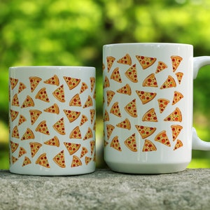 Pizza Mug, Pizza Slice Pattern Mug, Coffee Mug Designed For Pizza Lovers, Pizza Patterned Mug, Pizza Mug Gift, Funny Gift, 11oz or 15oz