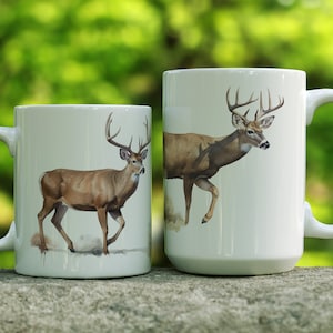 Deer Coffee Mug | Animal Coffee Mug | Hunting Mug | Buck Mug | Deer Coffee Cup 11oz or 15oz