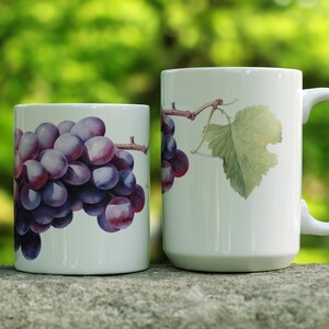 Cluster of Grapes Coffee Mug | Grapes Coffee Mug | Grapes Mug | Cluster of Grapes Cup | Grapes Coffee Cup | 11oz or 15oz