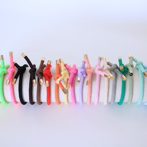 Elegante knoop haarelastiek met gouden uiteinden - Elegante haarbanden - Cadeaus voor vrouwen - Haaraccessoires voor vrouwen - Haarelastiekjes