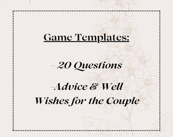 Giochi per addio al nubilato, 20 domande, consigli per gli sposi, download con stampa istantanea