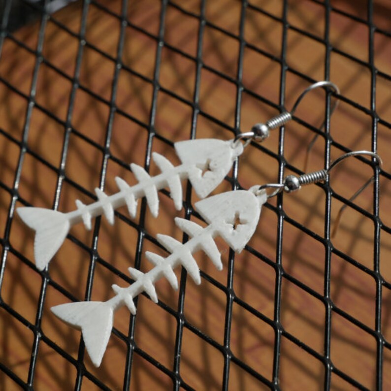 Fishbone earrings, fish Jewellery, fish skeleton, fish bone image 10