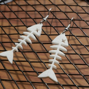 Fishbone earrings, fish Jewellery, fish skeleton, fish bone image 8