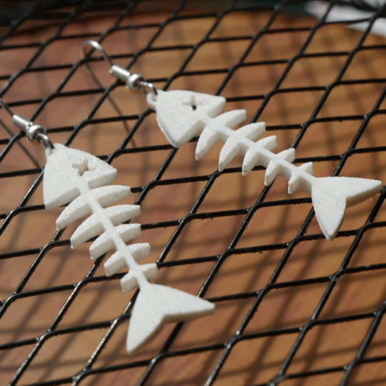 Fishbone earrings, fish Jewellery, fish skeleton, fish bone image 7