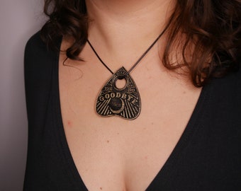3D printed ouija planchet necklace | goth halloween | horror demon | spirit jewellery
