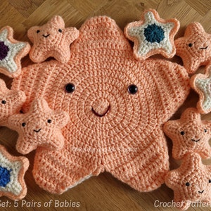 Crochet Pattern Starfish Matching Memory Game No-Sew *VIDEO TUTORIAL & PATTERN*