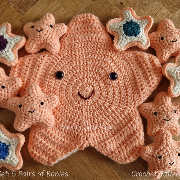 Crochet Pattern Starfish Matching Memory Game No-Sew *VIDEO TUTORIAL & PATTERN*