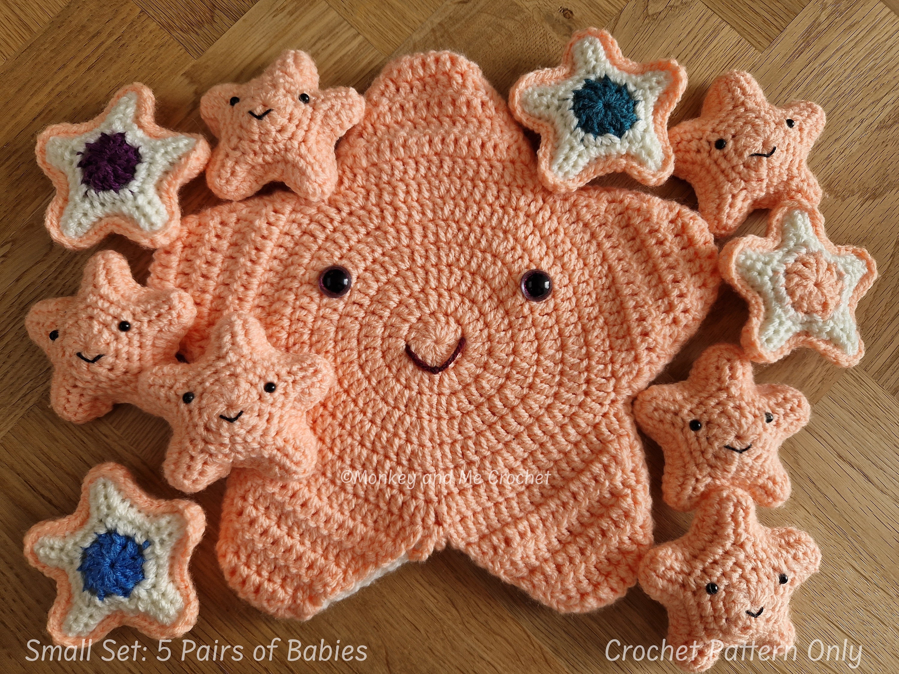 Crochet Pattern Starfish Matching Memory Game No-Sew *VIDEO TUTORIAL & PATTERN*