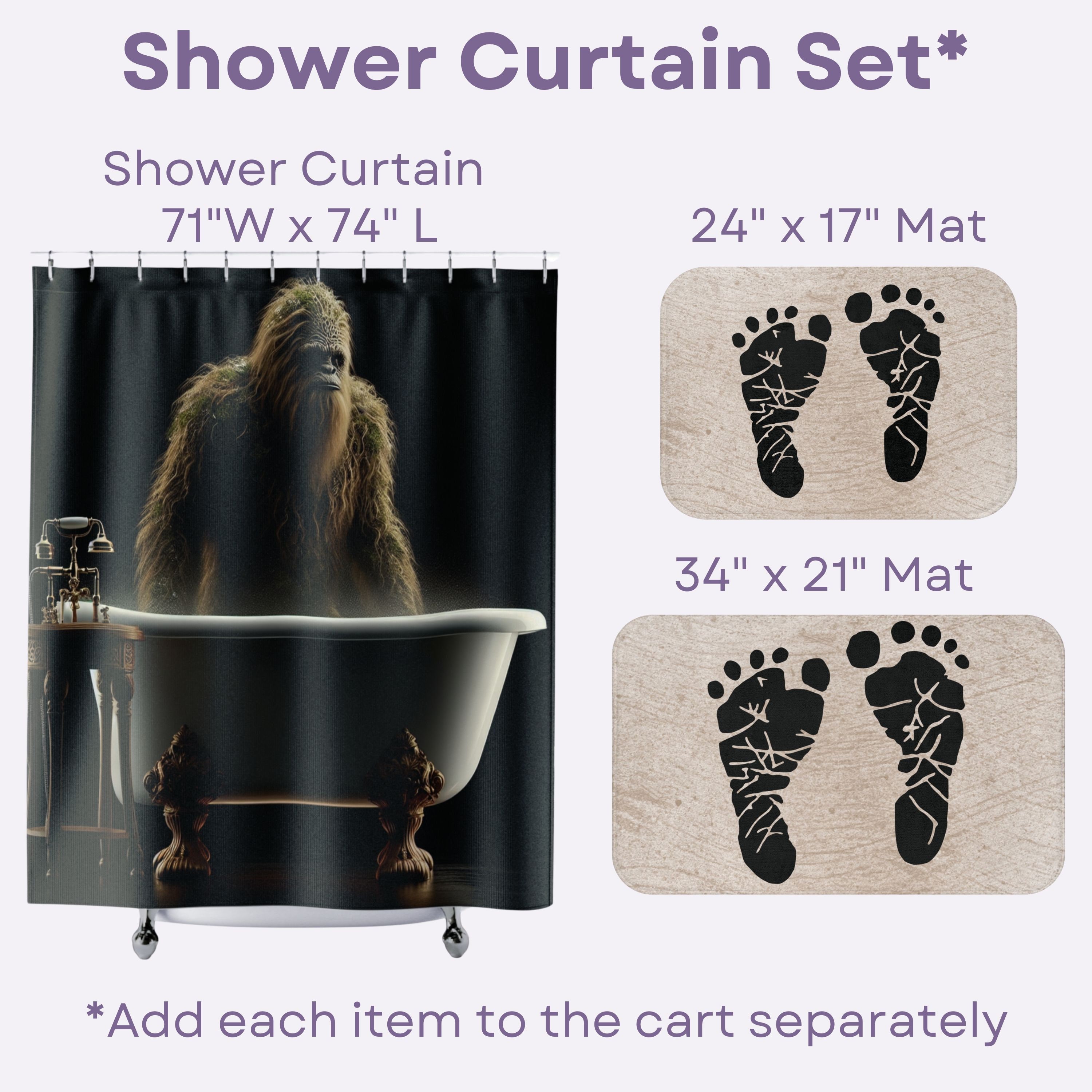 Bring on the Laughter With Bigfoot Sasquatch Shower Curtain and ...