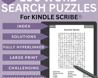 100 woordzoekpuzzels voor Kindle Scribe en iPad (pdf-download)