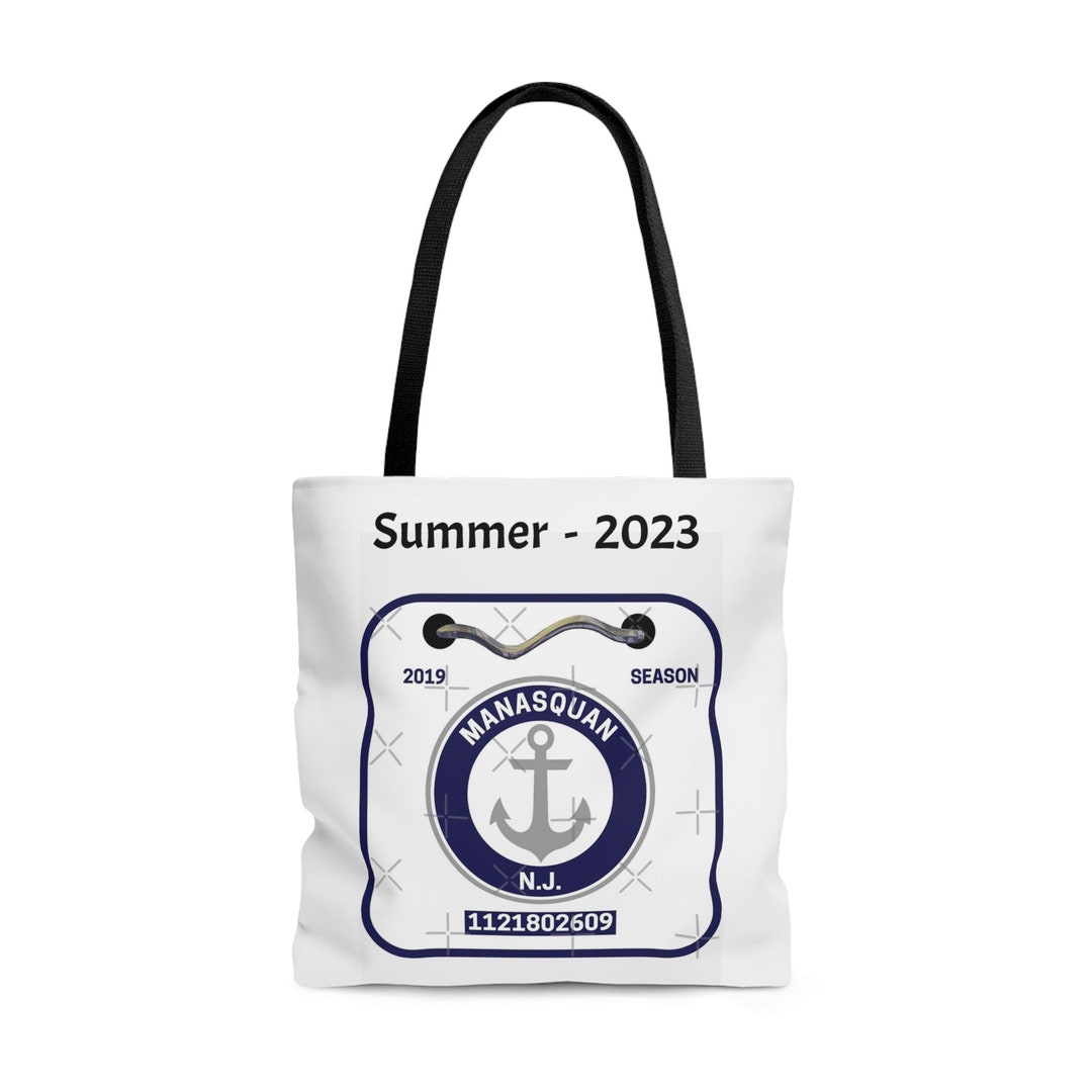 Manasquan Beach Badge Tote Bag AOP Etsy