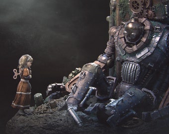 Abandoned Robot diorama model