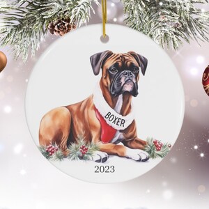 Boxer Custom Ornament~Dog Ornament~PersonalizedGift~Dog Gift~Pet Lover Gift~Keepsake~Custom Dog Ornament~Dog Memorial Gift~Dog Mom Gift