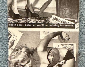 Pin Up Girl Painting Collage Bookmark
