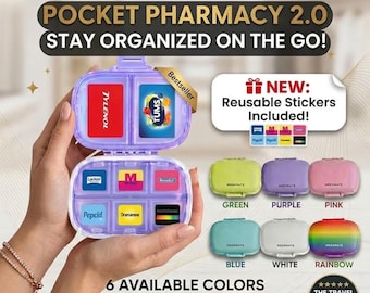 Pocket Pharmacy 2.0 Pill Case – Buy One Get One FREE | Travel Pill Organizer | Portable Medicine Box | Gift for Travelers *READ DESCRIPTION*