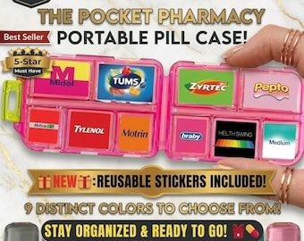 Farmacia de Bolsillo 1.0 | Organizador de Pastillas de Viaje | Pastillero Portátil | Regalo para Viajeros