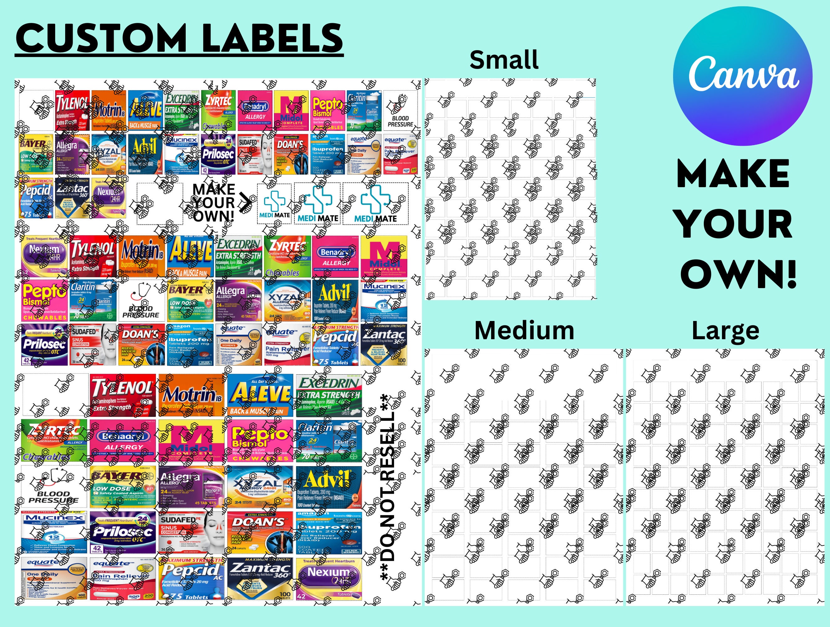 Pocket Pharmacy Labels Printable Pill Case Labels Pill Etsy Australia