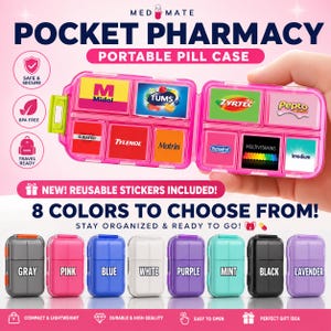 Pocket Pharmacy 1.0 Pill Case | Travel Pill Organizer | Portable Medicine Box | Gift for Travelers