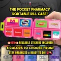 The Pocket Pharmacy,DIY Custom Label Pill Case, Pill Box Organizer, Pill Organizer,Mini Medication Organizer with Stickers,New Travel Gifts