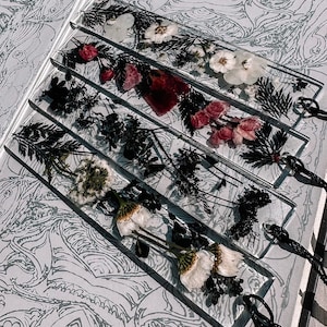 Verschrikkelijke pictogrammen geperste bloem bladwijzers