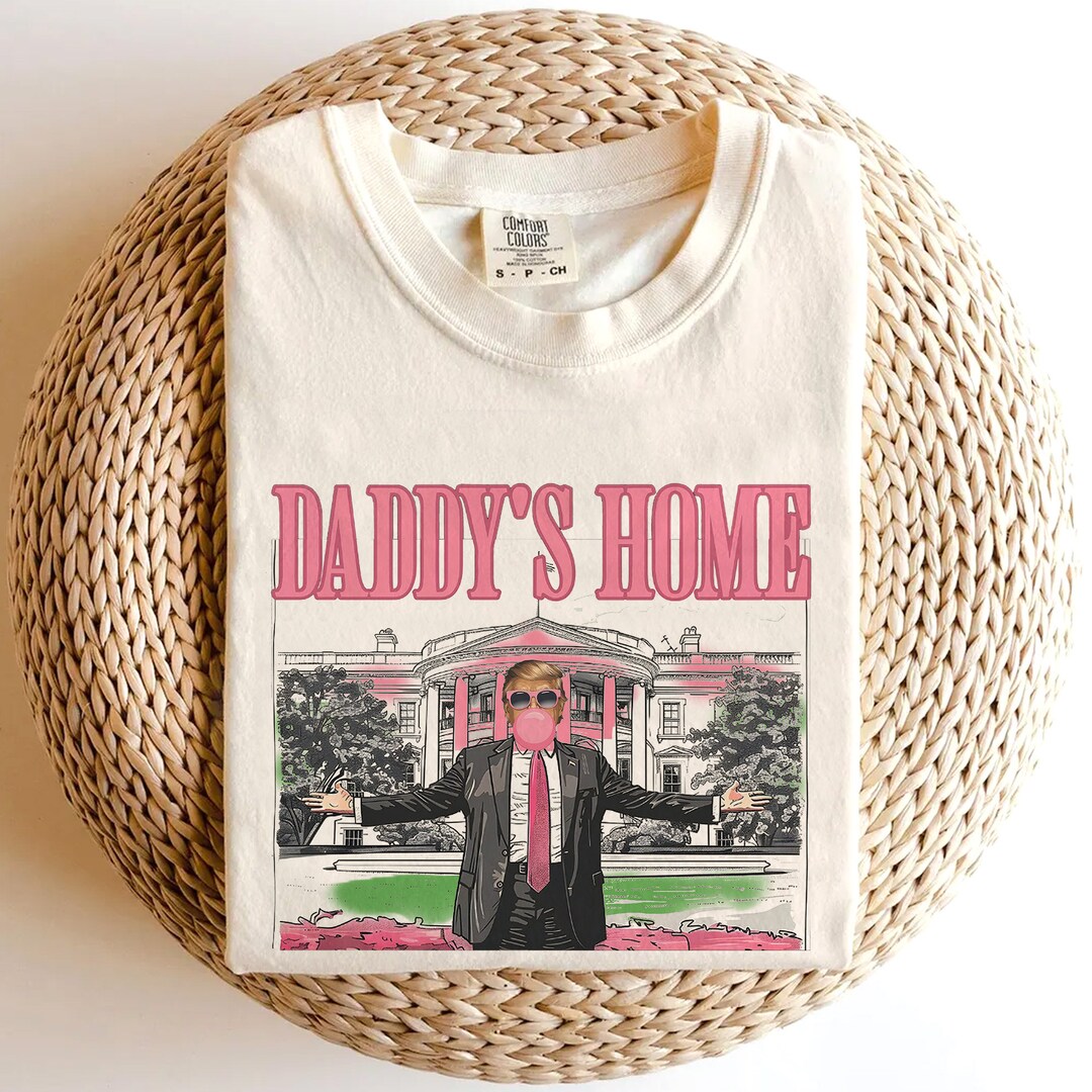 T-shirt Daddy's Home Trump 2024 - Coton O-Neck - Neuf Avec Étiquettes - Made In USA
