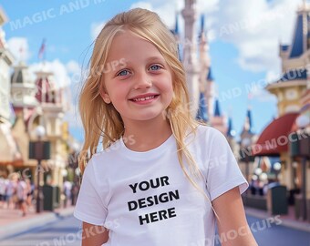 Kids White T-Shirt Mockup - Bella Canvas 3001Y