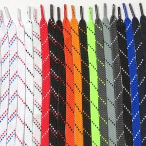 FLAT with Color Pattern  Quality Athletic Shoelaces Sport Shoe Strings