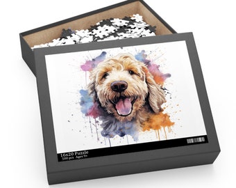 Puzzle „Ładny przyjaciel miłośnika psów Goldendoodle” (120, 252, 500 elementów)