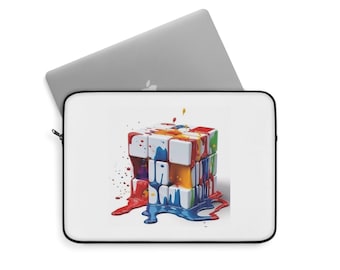 Etui na laptopa inspirowane kostką Rubika Speedcuber | Prezent na Dzień Ojca