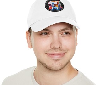 Dad Hat, Speed Cuber Rubiks Cube Hat ze skórzanym paskiem (okrągły) - prezent świąteczny, upominek do skarpety, prezent technologiczny