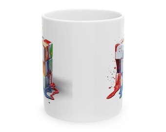 Speedcuber Rubiks Cube Inspired Ceramic Mug 11oz, prezent świąteczny na Boże Narodzenie